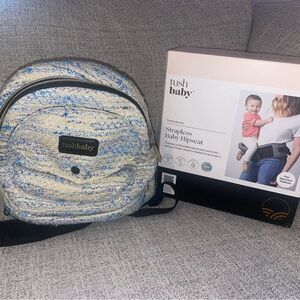 tushbaby Blue Stripe TWEED Tote Bag - Kids Accessories